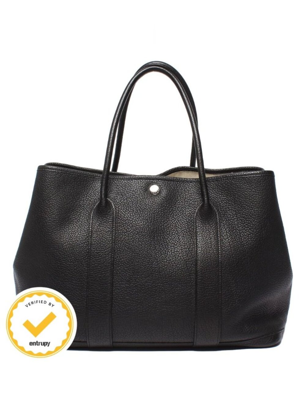 Hermes Tote Bag Silver Taurillon Clemence Garden Party PM